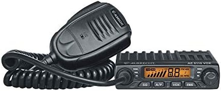 Albrecht Ae 6110 VOX CB 12613 - Radio con función VOX integrada para Hablar en el vehículo, Pantalla LED, función de escaneo, 4 W Am/FM para Radio CB, Color Negro