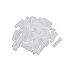 sourcingmap 6mm x 25mm Plastic Expansion Nail Plugs Wall Anchor Screw White 50pcs