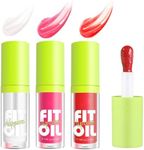 3PCS lip oil Lip Oil Set - Long Lasting Lip Oil Light Lip gloss Set - Glitter Liquid Lip Gloss - Moisturizing Tinted Lip Gloss Lip Plumper Lip Balm - High-Shine【B 3PCS】