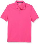 Amazon Essentials Men's Standard Slim-Fit Cotton Pique Polo, Hot Pink, X-Small