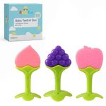 BabyGo Silicone Nipple-Shaped Teether Set | BPA-Free Organic Gum Soother for Newborns | Safe and Gentle on Gums | Gentle & Colorful Baby Toy for Teething Relief & Oral Comfort (Pack of 3)