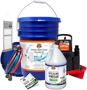 Chromex Tankless Water Heater Flush Kit with Concentrated Vinegar, Dilutes to 4 Gallons and 1/6HP Extra Strength Pump