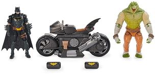 DC Comics, Batman Transforming Batcycle Battle Pack with Exclusive 10-cm Killer Croc and Batman Action Figure, Kids’ Toys for Boys and Girls Aged 4+