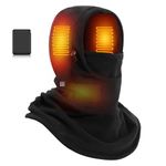 Heated Balaclava with Battery Pack for Men and Women, Thick Polar Fleece Heated Face Ski Mask for Cold Weather Winter Outdoor