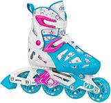 Tracer Girls Adjustable Inline Skates, Blue Tracer, Medium (2-5)