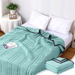 Ice Blanket for All-Season, Comfortable Summer Cooler Comforter with Double Sided Effect, Household Skin-Friendly Cooler Quilt for Hot Sleepers & Night Sweats Lightweight OVERSTOCK DEAL (Light Blue-L)