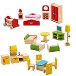 Wooden Dollhouse Furniture Set - 27