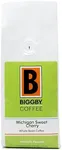 BIGGBY Michigan Cherry Flavored Whole Bean Coffee, Medium Roast, 12 oz Bag