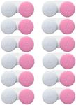 Erewa 12 Pack Contact Lens case Contact Lens Holder Box Soak Storage Kit(White&Pink)