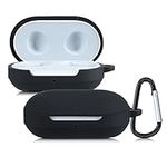 kwmobile Case Compatible with Samsung Galaxy Buds/Buds Plus Case - Silicone Cover Holder for Earbuds - Black