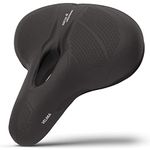 VELMIA Bike Seat Designed in Germany, Made of Comfy Memory Foam I Bicycle Seat for Men and Women, Waterproof Bike Saddle with Smart Zone-Concept I Exercise Bike Seat, Seat for BMX, MTB & Road