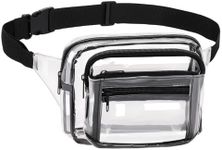 Clear Fanny Pack Stadium Approved Multi-purpose Waist Bag for Work,Travel & Sporting Event