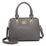 Miss Lulu Handbag for Women, Woven and Chevron Pattern, M Logo on the Front, Top Handle or Shoulder Bag, Golden Hardware