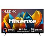 Hisense 85 Inch 4K QLED Smart TV 85E7NQTUK - Quantum Dot Colour, 4K AI Processor, Dolby Vision Atmos, Smooth Motion, Sports Mode, Vidaa OS with Freely, Youtube, Netflix and Disney+ (2024 Model)