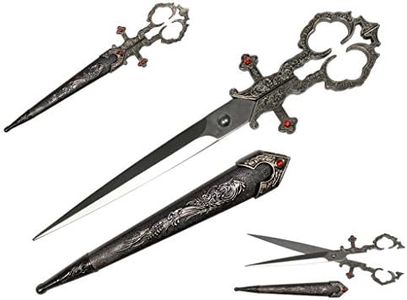 Ace Martial Arts Supply Medieval Renaissance Scissors Bodice Dagger Dirk Knife (Silver)