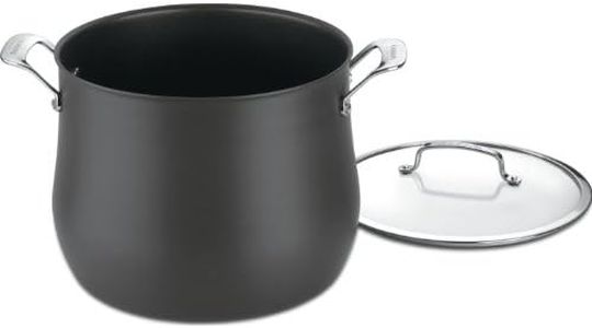 Cuisinart 6466-26 Contour Hard Anodized 12-Quart Stockpot with Cover Black