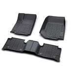 Mopar All-Weather Black Rubber Floor Mats with Jeep Logo for Jeep Grand Cherokee (two-row, WL version), Non-PHEV, Left-Hand Drive 82216590AA