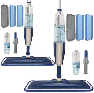 Spray Mop for Floor Cleaning, 2 Pack with Refillable Bottles & Pads