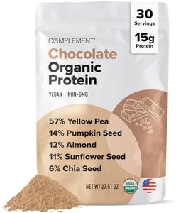 Complement Organic Vegan Protein Powder, Chocolate - Low Carb, Low Calorie, Sugar Free, Soy Free, Non-GMO, Gluten Free, Non Dairy - 30 Servings