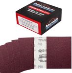 ProductionShop Premium Red 60 Grit 1/4 Sheet Size Red Sanding Sheets, Box of 20 - Hook & Loop Backing Sandpaper, Coarse-Cut Abrasive - Fits Palm Sanders, Hand Sanding Blocks - Woodworking, Auto Paint