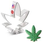 Marijuana Weed Leaf Cannabis Shaped Cookie Cutter 4/20 Gift, 3.5" Made in USA by Ann Clark Cookie Cutters