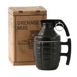 MBSM Creative Mug 9oz, Cup Hand Grenade, Hand Grenade Coffee Mug, 3D Grenade Beer Mugs, Funny Cappuccino Cup, Tea Cup with Lid, Ceramic Cup, Funny Gifts for Men, Kids, Military Fans