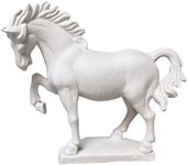 Paintable White Porcelain Horse Statue, Unglazed Ceramic Sculpture for Painting, Ready-to-Paint Ceramics,Paint Your Own Horse,Decorative Handmade Sculpture, Home and Office Decor Art Piece