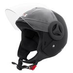 Zorax ZOR-603 Matt Black XL (61cm) Open Face Helmet Single Visor Motorcycle Motorbike Crash Helmet ECE2206