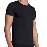 Boody Organic Bamboo EcoWear Mens Crew Neck TShirt Medium Black