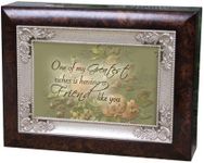 Cottage Garden Greatest Riches Friend Like You Burlwood Jewelry Music Box Plays What Friends are for