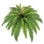 Galebeiren Artificial Ferns for Outdoors & Indoors, 40in Large Faux Ferns 39 Fronds Fake Boston Fern Plant for Planter Garden Porch Entrance Home Windowsill Yards Farmhouse Decoraction (1 Stem)