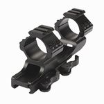 BILLION DUO Dual Ring Scope Mount Cantilever Mount, 30mm / 1" 25.4mm Scope Ring QD Base Mount for 20mm Picatinny Weaver Rail (LD-3001-K)