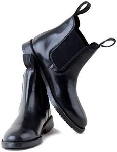 Rhinegold Unisex-Youth Comfey Classic Jodhpur Boots, Black, Size 4