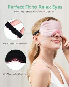 BeeVines Silk Sleep Mask 2-Pack – Soft Eye Masks for Sleeping