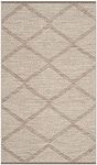 SAFAVIEH Montauk Collection MTK821E Handmade Cotton Entryway Living Room Foyer Bedroom Kitchen Accent Rug, 2' ,3" x 5' , Beige