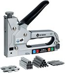 Upholstery Staple Gun Heavy Duty, DEWBIN 4 in 1 Stapler Gun with 2000 Staples, Manual Brad Nailer Power Adjustment Furniture Stapler Gun for Wood, Carpentry, Decoration DIY Staple Gun