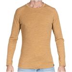 MERIWOOL Mens Base Layer - 100% Merino Wool Midweight Long Sleeve Thermal Shirt Sand