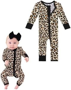 Posh Peanut Convertible Baby Sleepers - Footless Baby Pajamas with 2 Way Zipper for Easy Diaper Changes (6-9 Months) Lana Leopard