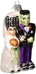 Old World Christmas Frankenstein & Bride Glass Blown Ornament