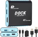 2-in-1 Switch Dock & Capture Card for Nintendo Switch 2/Switch/Steam Deck-1080P 60Hz, USB3.0, 4K HDMI Docking Station with USB-C PD 100W Charging | Portable Travel Dock for Gaming Streaming