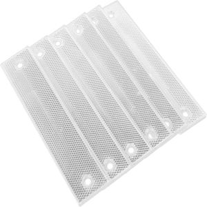 Liahelianx 6pcs Reflective Trail Markers High Visibility Reflective Road Pavement Markers for Driveway Street Highway Safety (White)