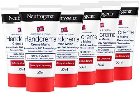 Neutrogena Formule norvégienne concentrée pour les mains très sèches, non parfumée, 6 x 50 ml