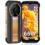 DOOGEE S110 Rugged Smartphone, 22GB + 256GB/2TB Android 13 Mobile Phone, 10800mAh Battery 4G Rugged Phone, 6.6” FHD+ 120Hz Screen, IP68 Waterproof Phone, 50MP Triple Camera, Fingerprint/OTG/NFC - Gold