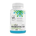 PlantVital Probiotic Supplement for Men - 50 Billion CFUs, 15 Strains Probiotics for Men - Supports Prostate, Digestive, and Gut Health - 1 Month Supply, 30 Capsules