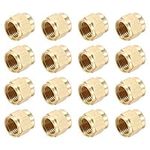 Brass Hose Nut Tube Compression Connector Insert Hydraulic Nuts M10 x 4 mm 16 Pieces