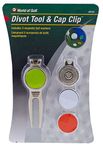 JEF World of Golf JR153 Metal Divot Golf Tool and Cap Clip with 3 Ball Markers