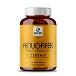 Earth BOTANIC Organic Fenugreek Capsules 2280mg-High Strength-150 Capsules | Fenugreek Seed Herbal Supplements for Women/Men Non-GMO Gluten