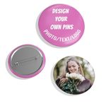 Custom Pins, Custom Button, Personalised Metal Badges with Photo/Text/Logo, Button Pins for Backpacks, Weddings, Parties, Conferences, Ties, Hats, Bags, Personalized Pins for Corporate Events, Gifts