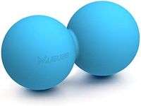 MUEUSS Massage Ball Double Lacrosse Ball Peanut Massage Ball & Mobility Ball for Physical Therapy - Deep Tissue Massage Tool for Myofascial Release, Muscle Relaxer, Acupoint Massage 1 Pack, Blue