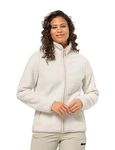 Jack Wolfskin Women's High Curl Jacket W Fleece, Cotton White, XL